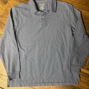L.L. Bean Men's long sleeve Slate Polo Shirt